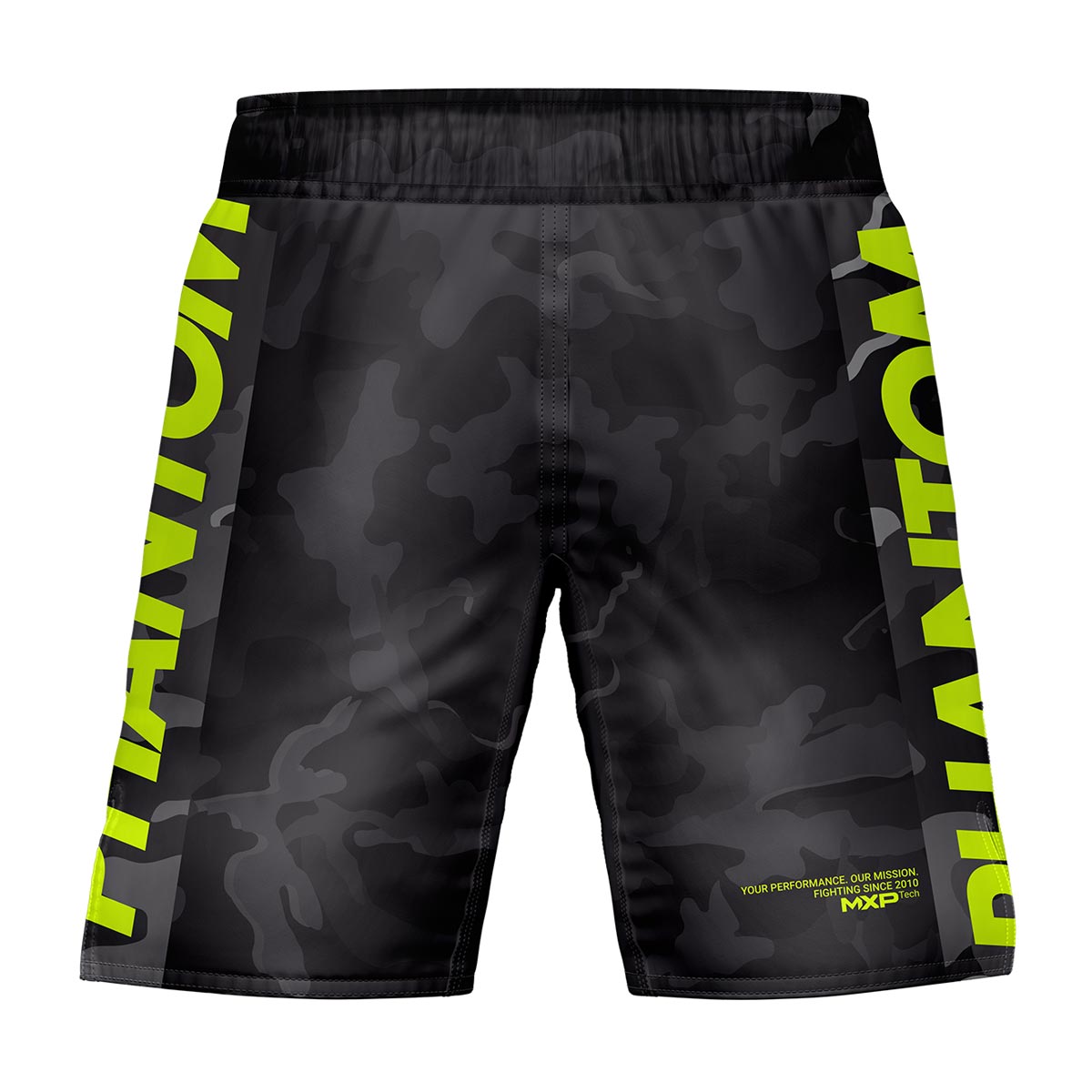 Die Phantom EVO Fightshorts sind die idealen Shorts für deinen Kampfsport. Ganz egal ob MMA, BJJ, Kickboxen oder Muay Thai. Durch das ultraleichte, elastische, reissfeste und schnelltrocknende Material bieten sie die volle Bewegungsfreiheit und maximalen Komfort, so dass du dich ganz auf deinen Fight oder dein Training konzentrieren kannst. Hier in der Farbe Neon Camo.