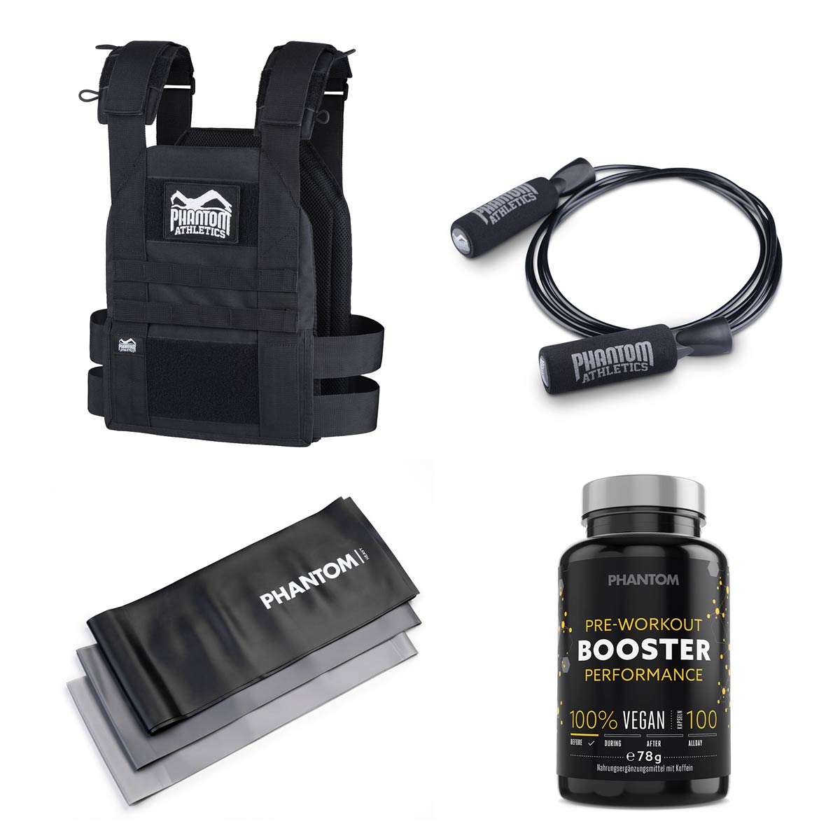 Phantom Training Vest Set von Phantom Athletics, ideal für intensives Kampfsporttraining und Fitness. Diese Gewichtsweste ist perfekt für MMA, Boxen und Kickboxen, um Kraft und Ausdauer effektiv zu steigern.